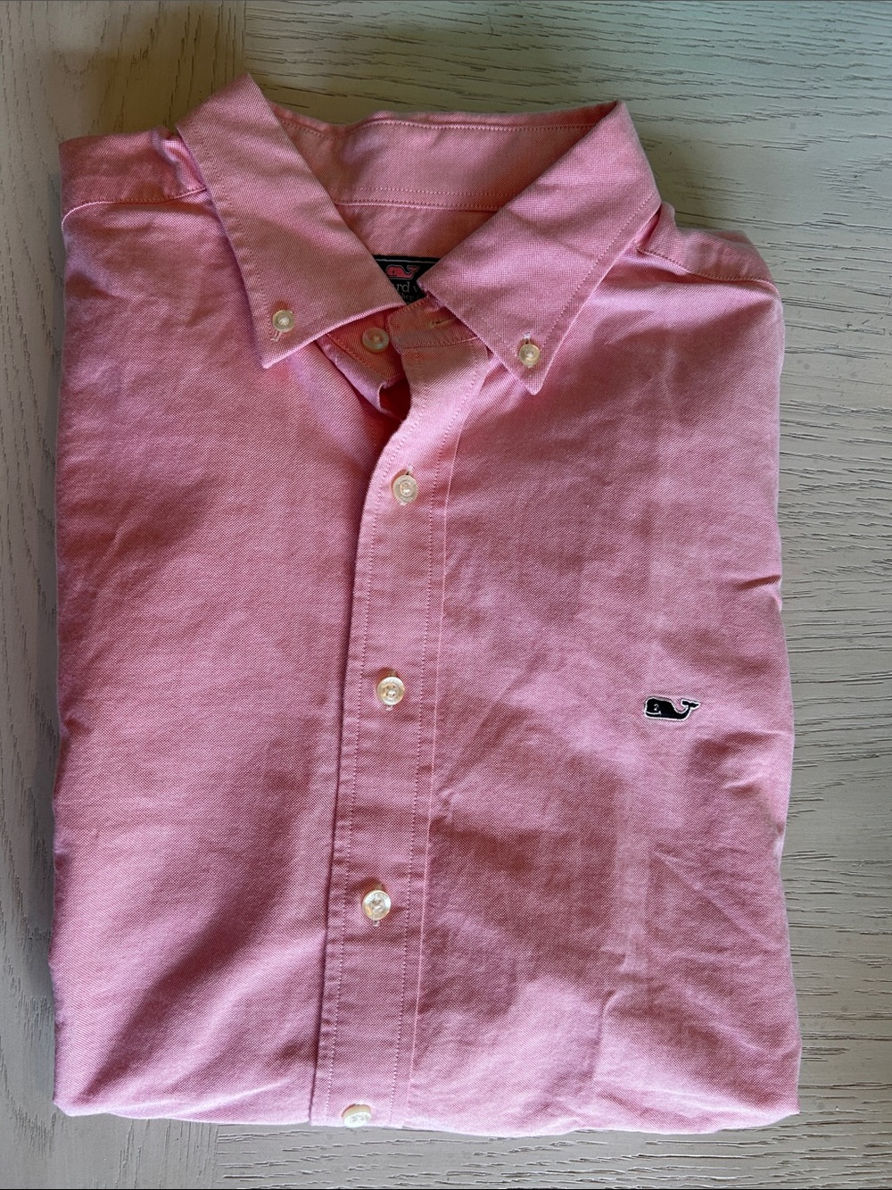 Vineyard Vines 100% Cotton Classic Fit Whale Pink Button Down Shirt